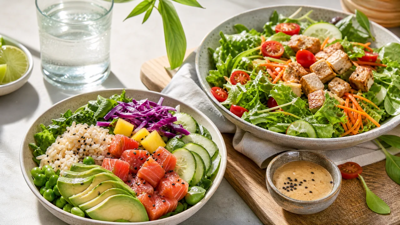 Una bowl equilibrata nasce da base, proteine e salsa dosata