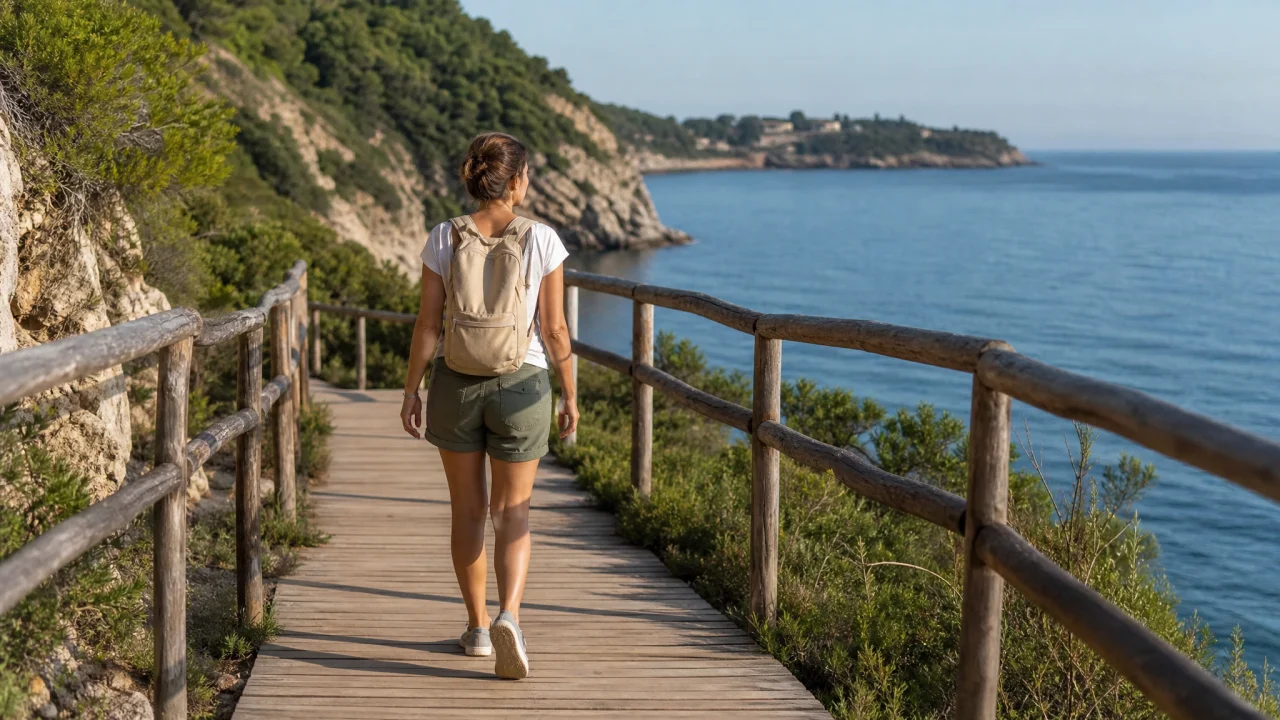 Camminata estiva sul mare in un weekend attivo