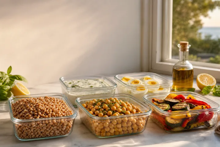 Meal prep leggero: 5 basi da preparare per mangiare meglio senza dieta