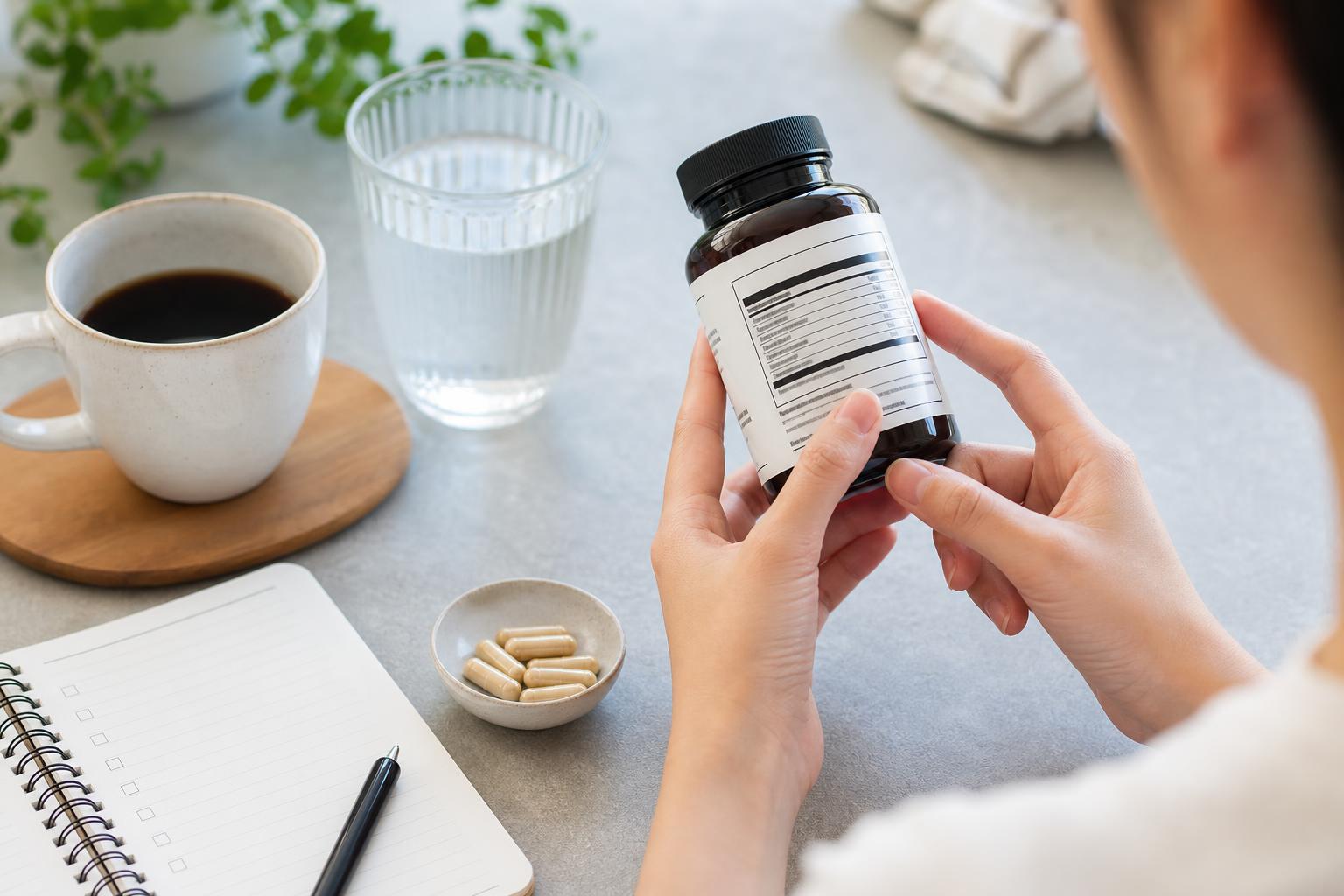 etichetta di un integratore per energia con caffeina vitamine e acqua