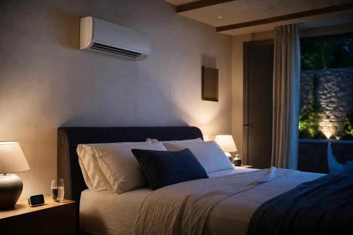 Aria condizionata di notte: temperatura, getto e umidita senza svegliarsi secco