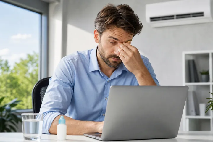 Occhi secchi da aria condizionata e schermo: 6 segnali da non sottovalutare
