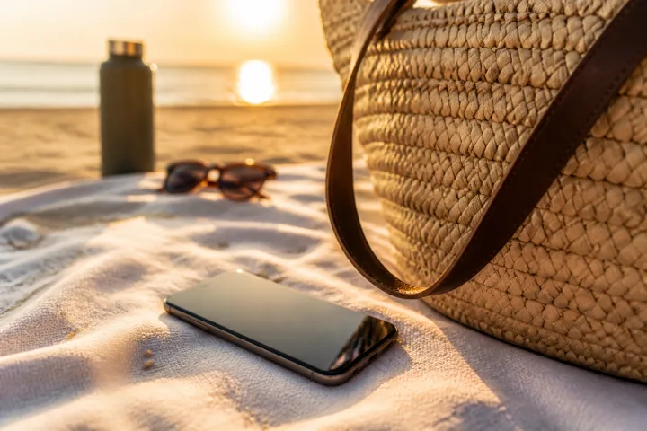 Telefono in spiaggia: come proteggerlo da caldo, sabbia e foto inutili
